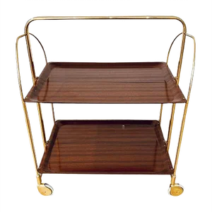 Mid-Century Gold Bar Cart, 1970s