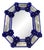 Italian Venetian Octagonal Murano Glass Wall Mirror by Simoeng For Sale