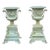 Late 20th Century French Louis XV XVI Style Bronze Verdigris 43" Figural Garden Planters - A Pair For Sale