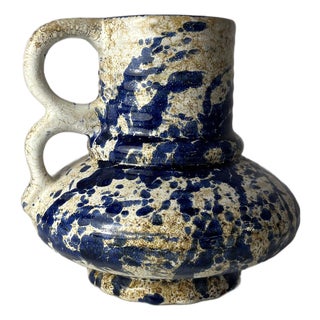 Blue Speckled Carafe from Marei Keramik For Sale