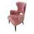 1980s Pink Velvet Armchair, 1980s For Sale - Image 5 of 8