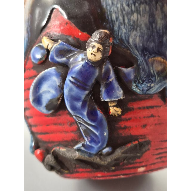 Gray Vintage Japanese Sumida Gawa Jar Vase, 1920s For Sale - Image 8 of 13