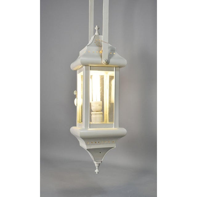 French Toleware Hall Lantern, 1920s For Sale - Image 10 of 16