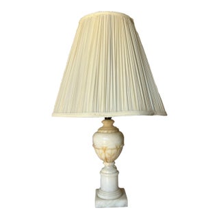 Vintage Alabaster Table Lamp For Sale