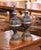 This striking pair of antique Italian architectural finials was crafted in wood circa 1950 and likely originated from an...