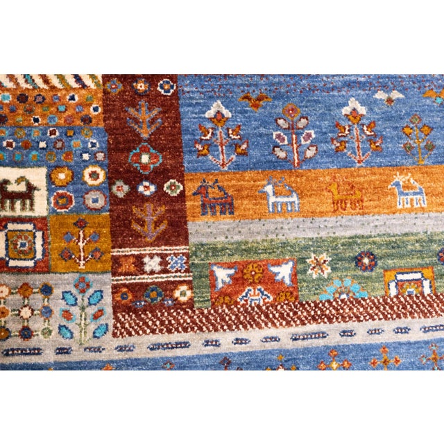 Early 21st Century Contemporary Gabbeh Rug 5'9'' X 8'0" For Sale - Image 5 of 10
