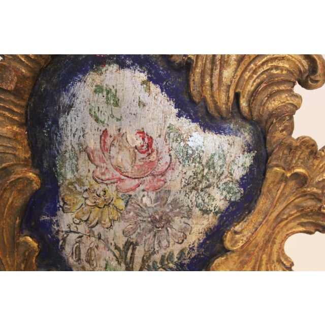 19th Century Baroque-Style Blue and Silver Sconces - a Pair For Sale - Image 4 of 6
