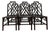 Vintage Set of 6 Chinese Chippendale Rattan Dining Chairs For Sale