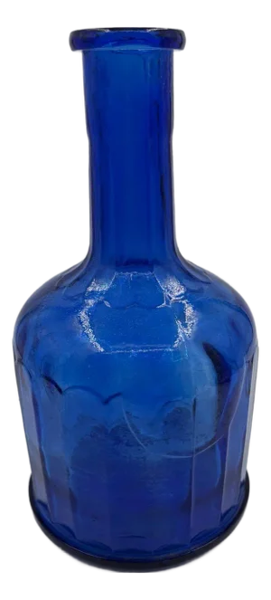 Handmade Cobalt Blue Glass Bottle or Vase