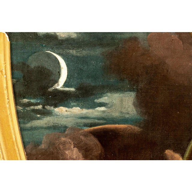 Beige Seymour Joseph Guy (English-American, 1824–1910) — Oil on Canvas, "Putto in Moonlight," 1858 For Sale - Image 8 of 15