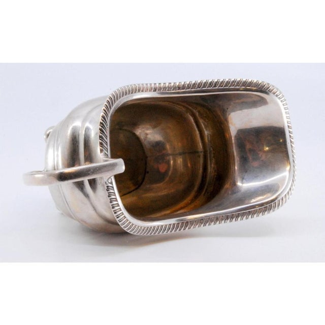 Silver Creamer with Grooved Edge and Round Feet For Sale - Image 6 of 11