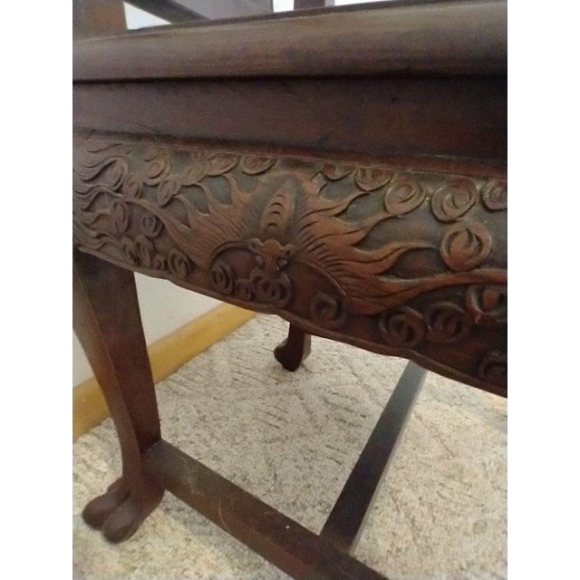 Wood 1950s George Zee Hand Carved Kiln Dried Rosewood Chairs For Sale - Image 7 of 12