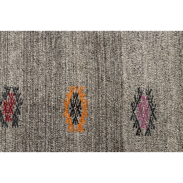 Gray Vintage Home Living Oversize Kilim Rug For Sale - Image 8 of 10