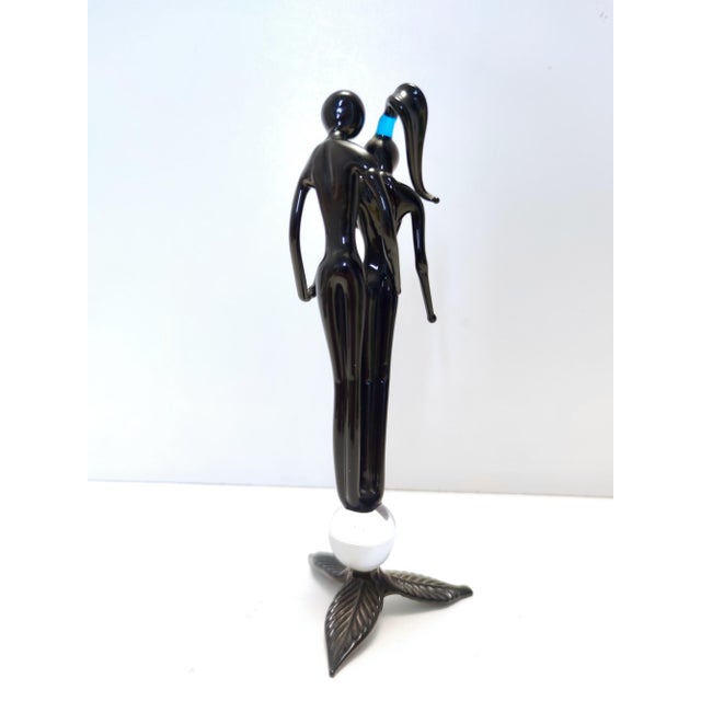 1990s Postmodern Black Murano Glass Decoration, Italy, 1990s For Sale - Image 5 of 13