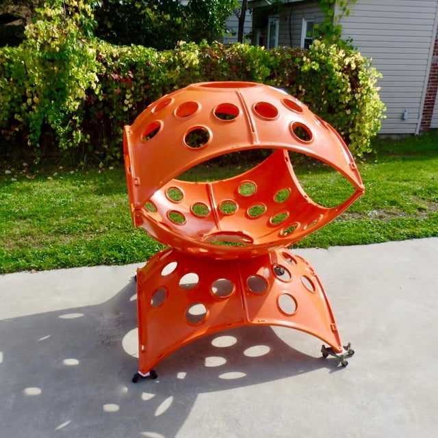 Large Modular Cast Aluminum Orange Yard Art Indoor Outdoor Playground Sculpture For Sale In Detroit - Image 6 of 13