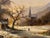 Vintage Rural Landscape Snow Scene "Winter Cold, Farm Idyll" by German Artist 1970 Circa For Sale - Image 6 of 15