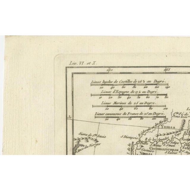 Map of Southern Mexico and New Spain by Rigobert Bonne, 1780s For Sale - Image 3 of 12