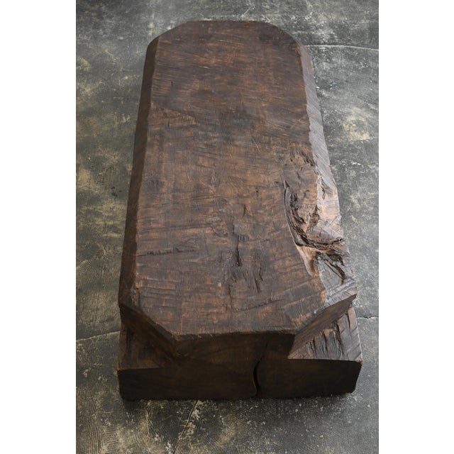 Antique Old Japanese Wooden Low Table / 20th Century / Display Stand/ Ta141 For Sale - Image 4 of 18