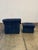 Blue 1990s Scoop Lounge Chair and Ottoman For Sale - Image 8 of 10