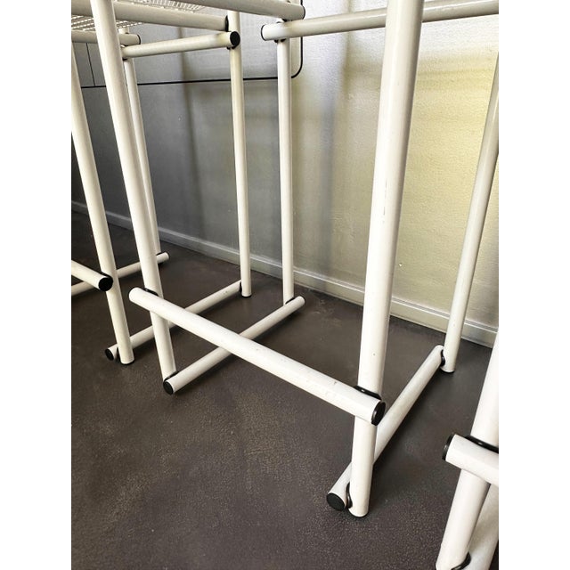 Modernist Italian White Steel Wire Counter Stools, 1970s, Set of 3 For Sale - Image 9 of 13