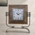 Kenneth Ludwig Chicago Wood Square Clock on Rustic Metal Stand 17.5"H For Sale - Image 4 of 4