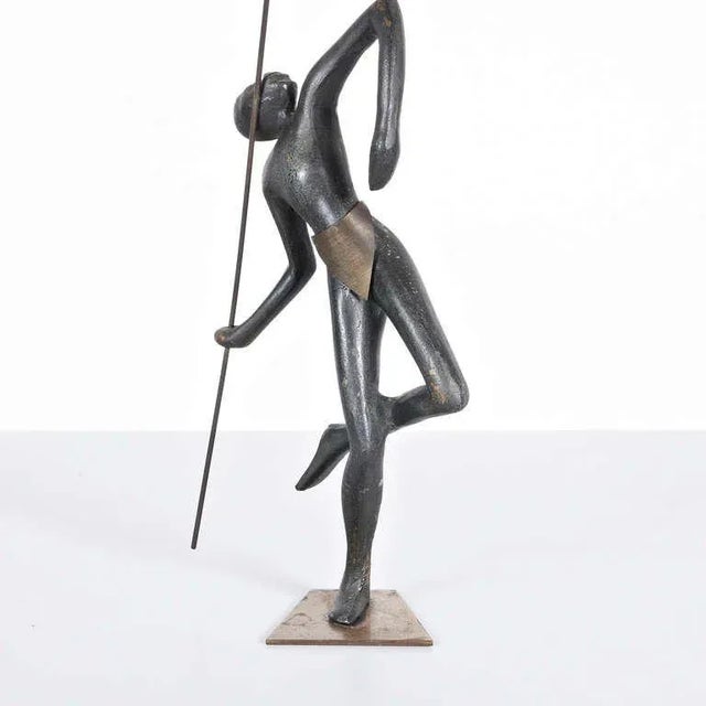 Brown Bronze Sculpture from Hagenauer, Austria, 1930s For Sale - Image 8 of 9