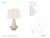 Thomas O'Brien by Visual Comfort Signature Kefi 25" Table Lamp in Natural Travertine with Linen Shade Designer: Thomas...