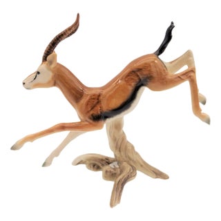 Porcelain Gazelle from Göbel, Germany, 1970s For Sale