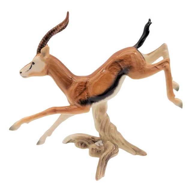 Porcelain Gazelle from Göbel, Germany, 1970s For Sale