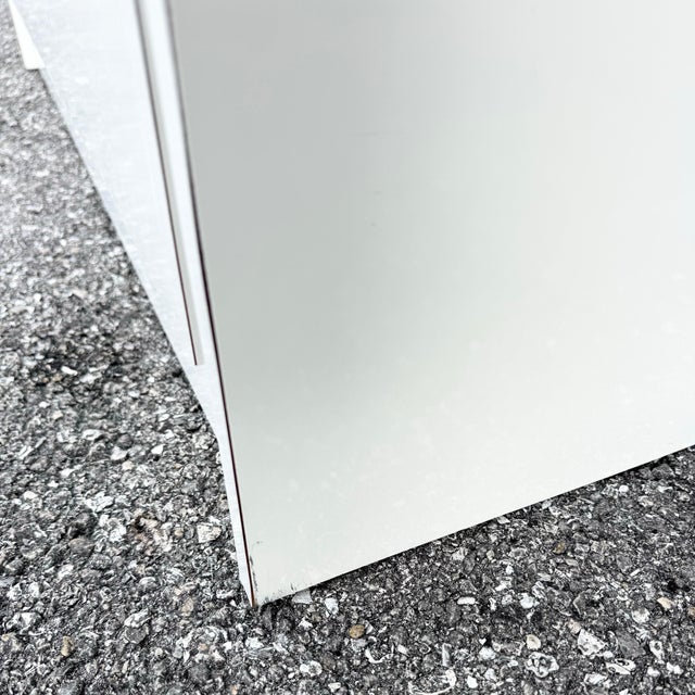 Postmodern White Gloss Laminate Waterfall Highboy Dresser For Sale - Image 11 of 11