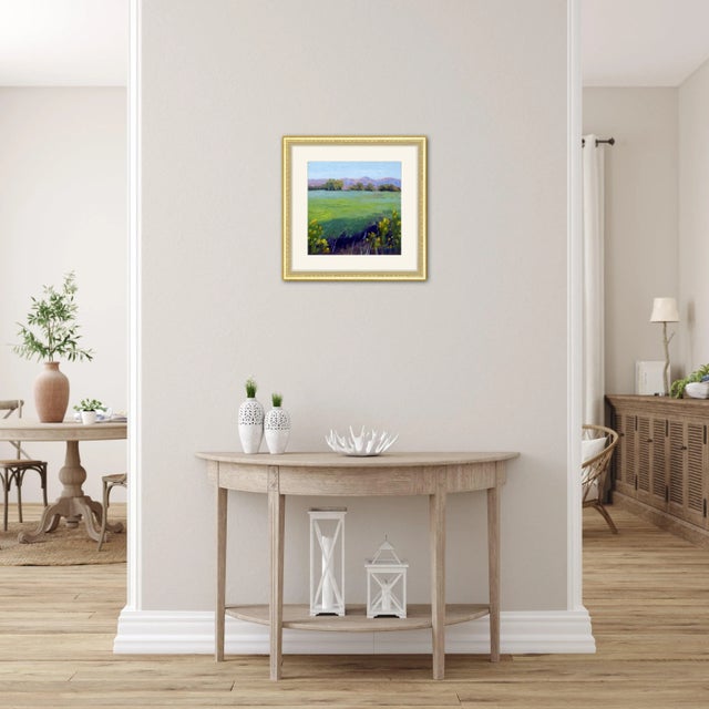 Textile "Carson Valley Morning" Contemporary Landscape Oil Painting For Sale - Image 7 of 12