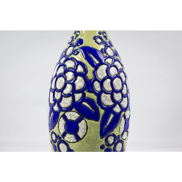 Art Deco Vase in Fine Earthenware with Cloisonné Enamels by Charles Catteau, 1920s For Sale - Image 3 of 11