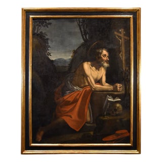Hendrick de Somer / Enrico Fiammingo, Saint Jerome, 1630, Oil on Canvas For Sale