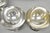 Metal Vintage Victorian Silver Plated Footed Twin Handle Punch Bowl Set W/ 12 Cups For Sale - Image 7 of 18