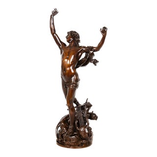 Barbedienne French Bronze Sculpture “Sorrow of Orpheus” by Raoul Verlet For Sale