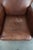 English Style Art Deco Round Cowhide Armchair For Sale - Image 6 of 14