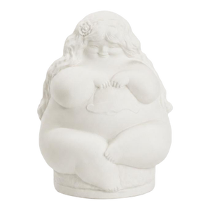 Vintage Ricardo Mesa Núñez "Las Gordas" Bisque Porcelain Figurine – Chilean Female Sculpture
