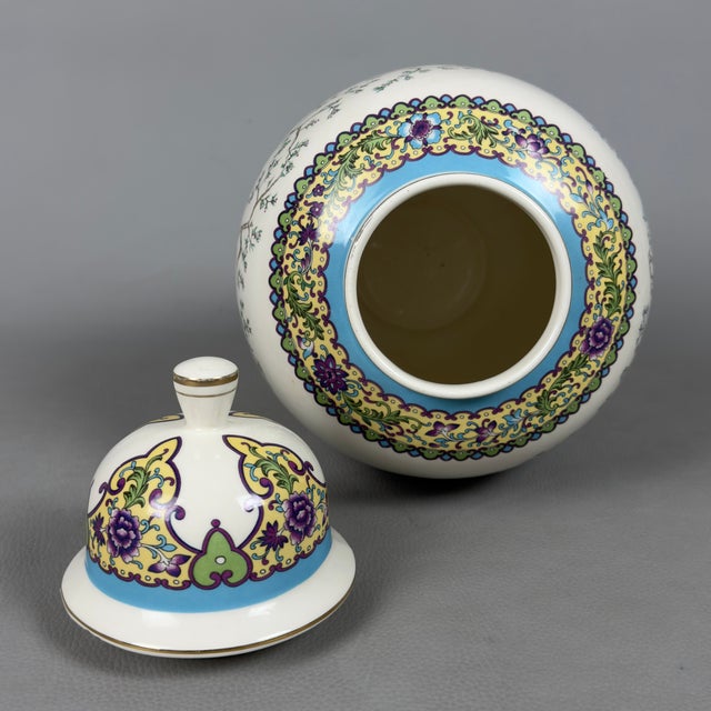 Ceramic Oriental Vases in Japanese Polychrome Ceramic, Set of 3 For Sale - Image 7 of 13