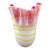 Vintage MCM Murano Style Fazzoletto Handkerchief Art Glass Vase For Sale
