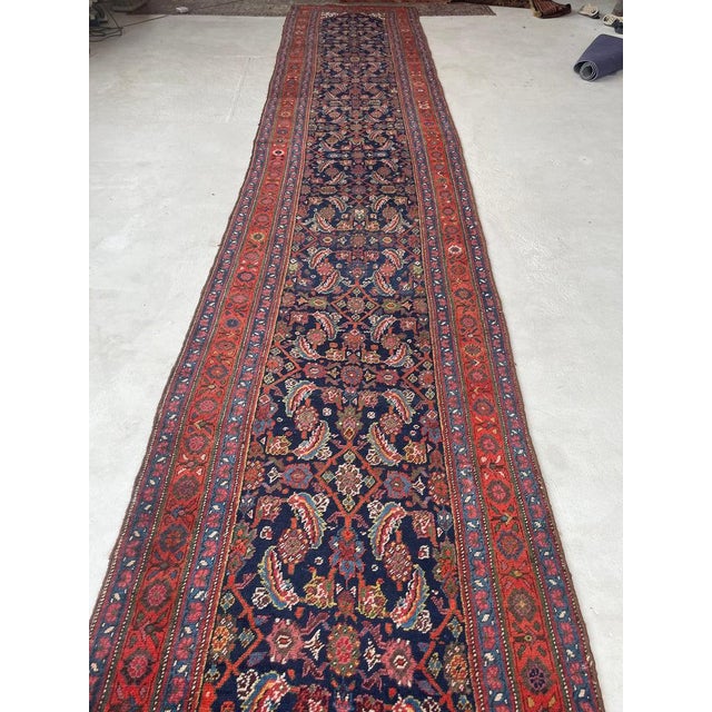 Nomadic Bidjar Antique Runner Rug 3.8 x 19.9 For Sale In Milwaukee - Image 6 of 14