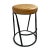 Tufted Nubuck Leather Counter Stool For Sale - Image 4 of 11