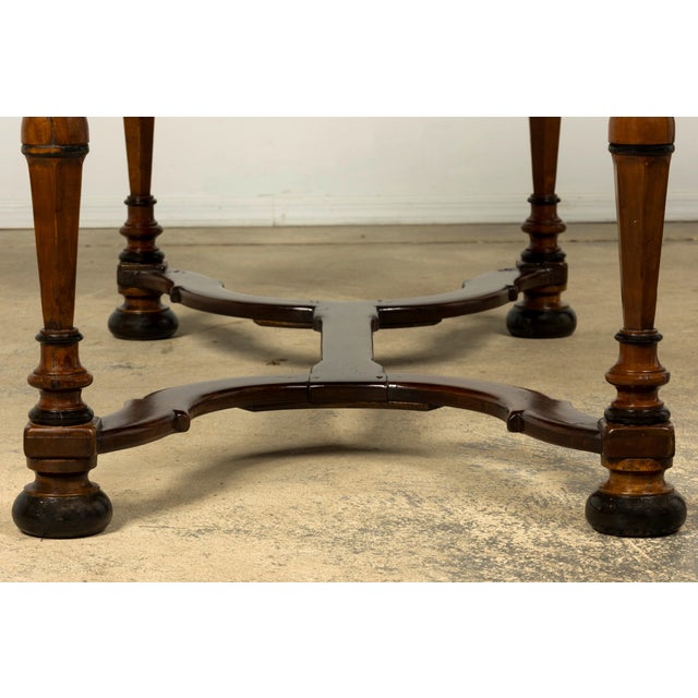 Late 19th Century French Louis XIV Style Walnut Writing Table With Three Drawers For Sale - Image 13 of 18