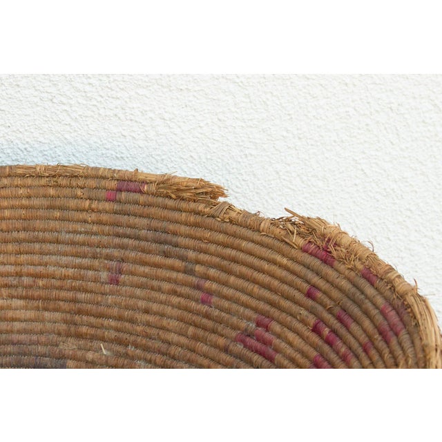 28" Dm Faded Motif Handwoven Gathering Basket For Sale - Image 4 of 10