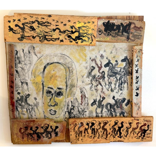 Purvis Young, “Black Angel with Procession,” Mixed-Media Assemblage, Circa 1985 A powerful mixed-media assemblage by...