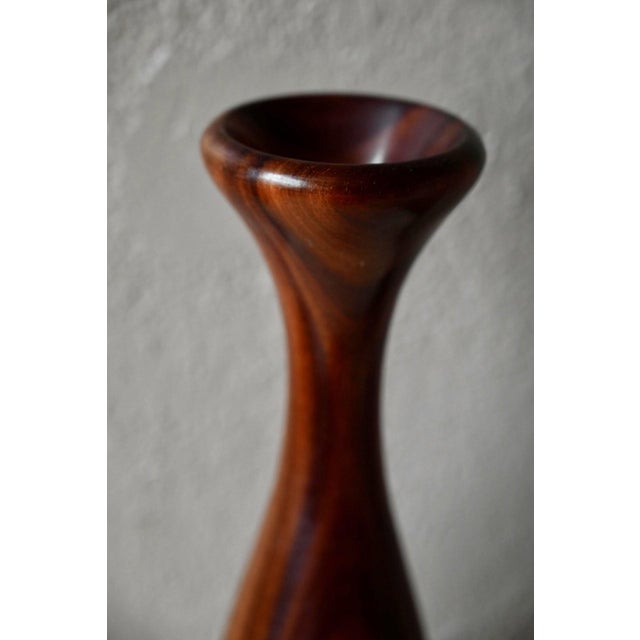 Vintage Bohemian Turned Wood Vase, 1970s For Sale - Image 9 of 14