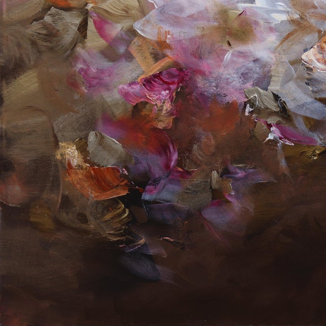 Muse in Bloom - Original Contemporary Floral Figurative Acrylic Painting on Canvas For Sale - Image 4 of 9