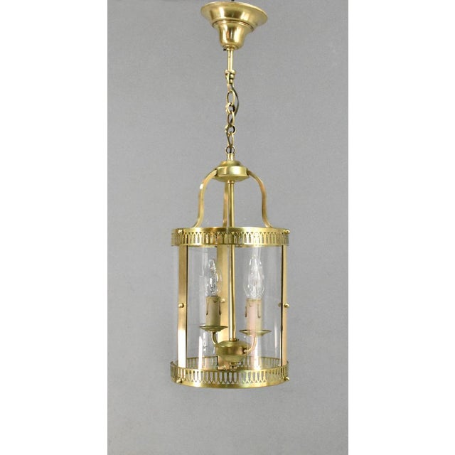 French Hall Lantern in Brass, 1890s For Sale - Image 12 of 14