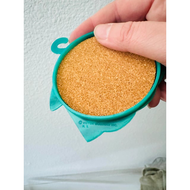 Mid 20th Century Vintage Victor Goldman Hanging Clothes Drink Coaster Set From Hong Kong For Sale - Image 5 of 9