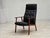 Danish Armchair in Black Artificial Leather and Teak Wood, 1970s For Sale - Image 14 of 18