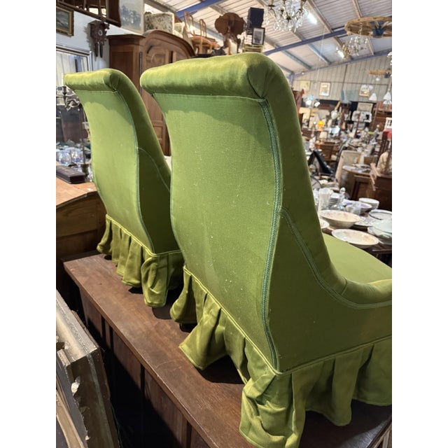 Vintage Green Lounge Chairs, 1950s, Set of 2 For Sale - Image 3 of 4